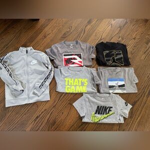 Nike shirts and full zip jacket size 7